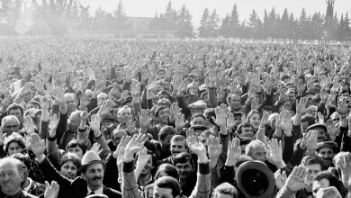 18 Mart 1989'da yapılan Lıhnı mitinginden bir kare.